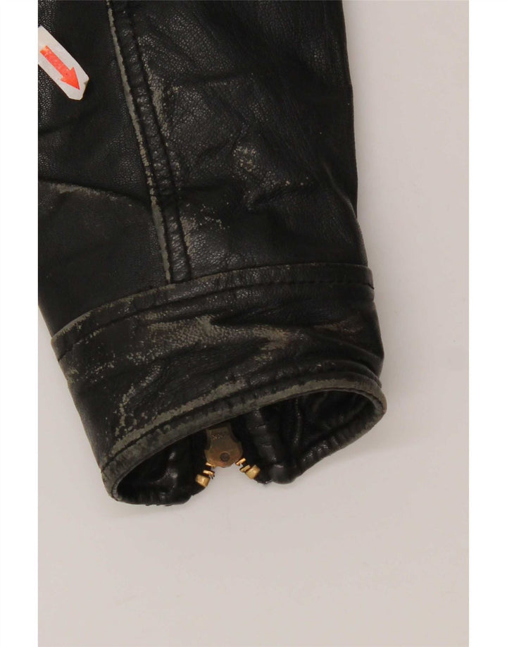 Only & Sons Jachetă pentru motociclist din piele pentru bărbați UK 40 Large Black
