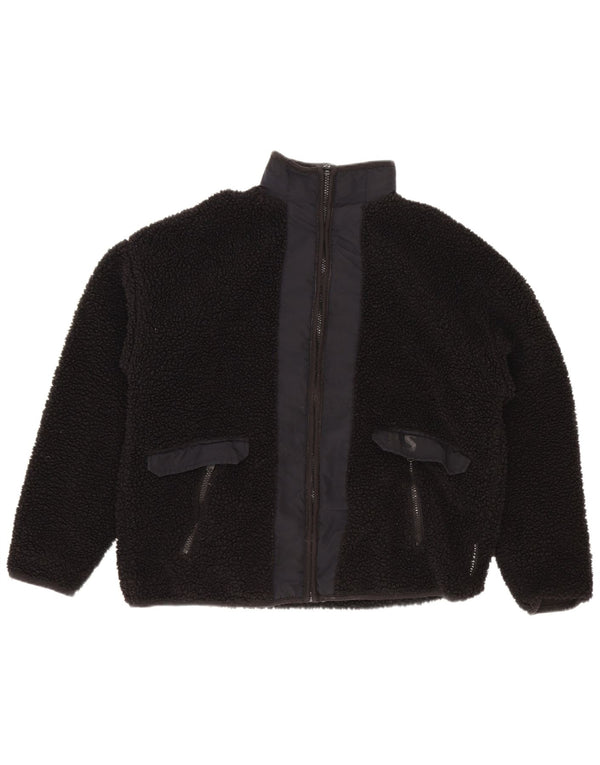 Dunnes Stores Jachetă fleece supradimensionată pentru femei UK 10 Poliester negru mic