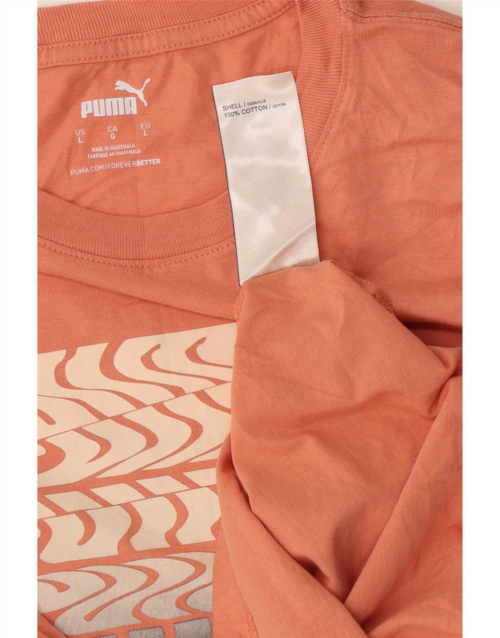 Tricou grafic Puma pentru bărbați Top mare bumbac portocaliu