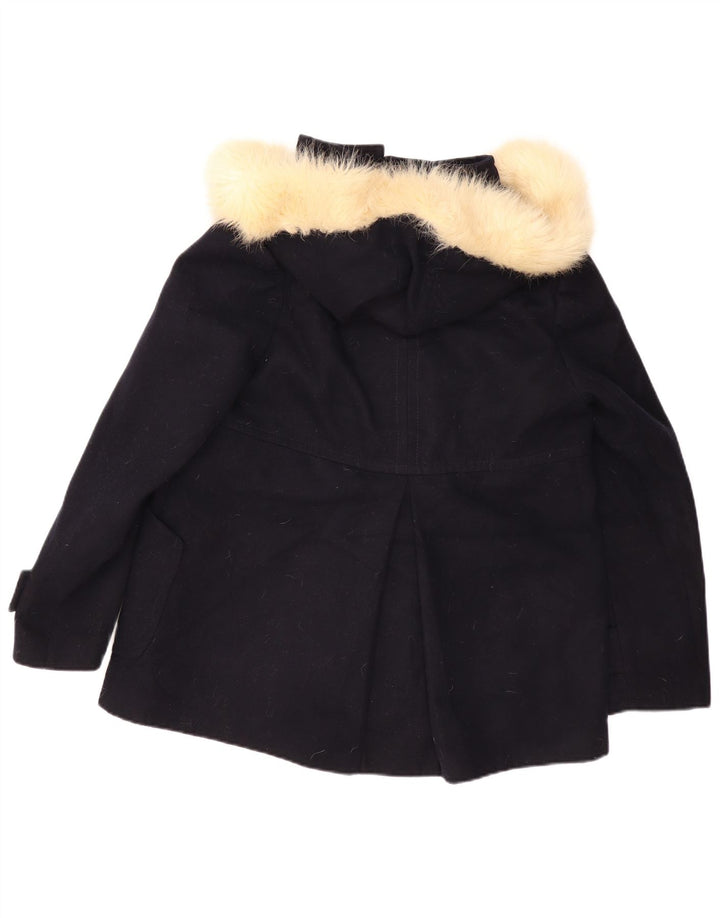 Jachetă duffle cu glugă Topshop pentru femei UK 12 Medium Bleumarin