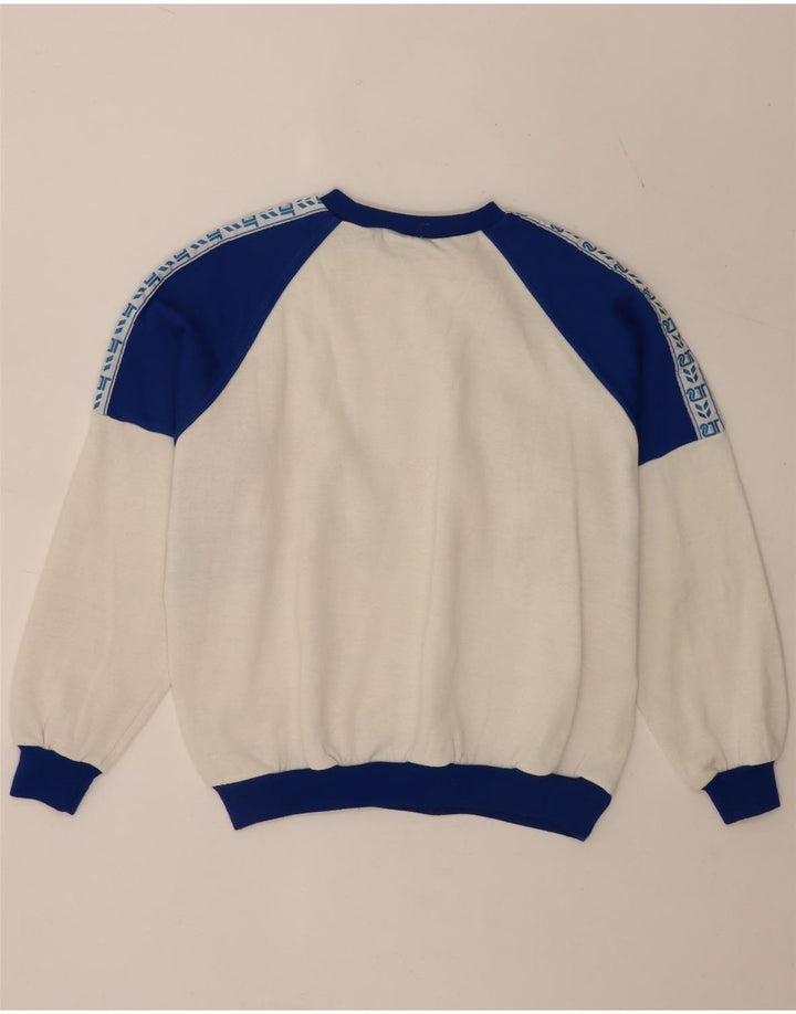 Pulover cu grafică vintage pentru bărbați, XL, alb, bloc de culoare
