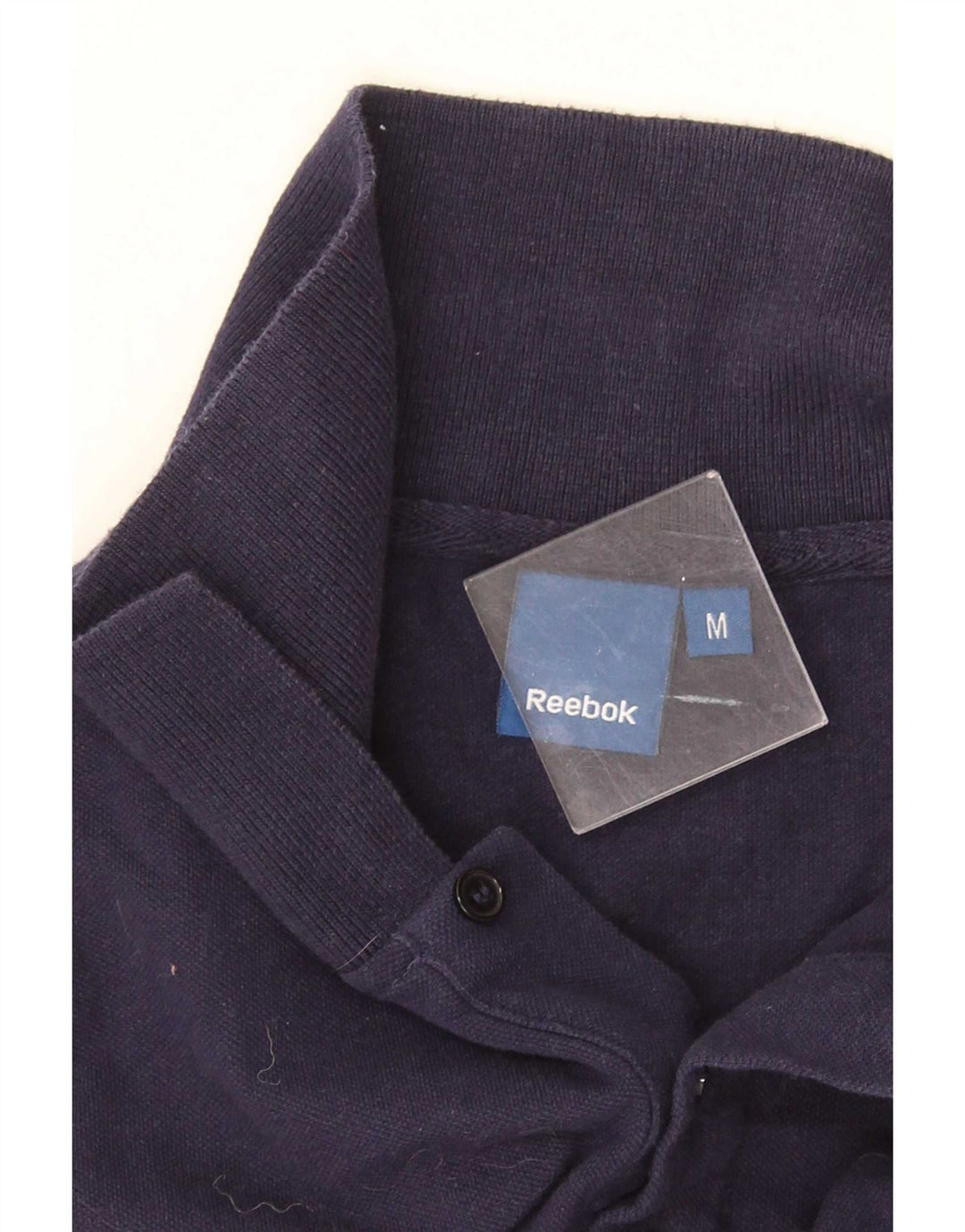 Tricou polo pentru bărbați Reebok cu mânecă lungă, bumbac mediu albastru bleumarin