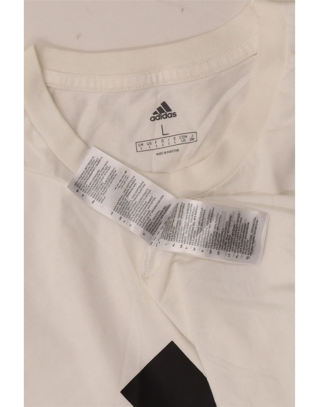Tricou grafic ADIDAS pentru bărbați Top mare din bumbac alb