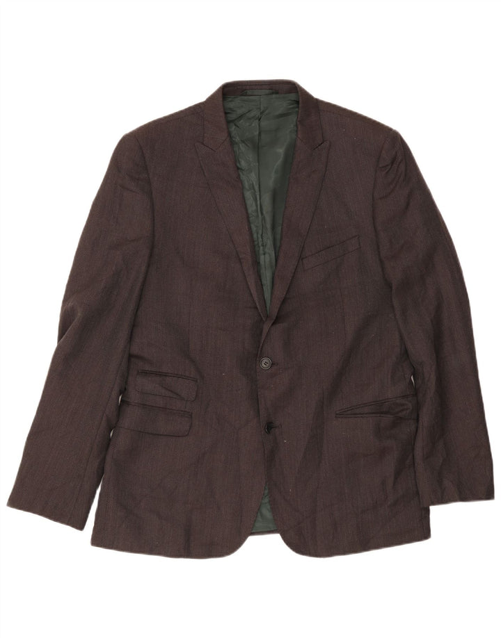 Sacou blazer pentru bărbați French Connection, cu 2 nasturi, UK 42 XL, lână gri, clasică