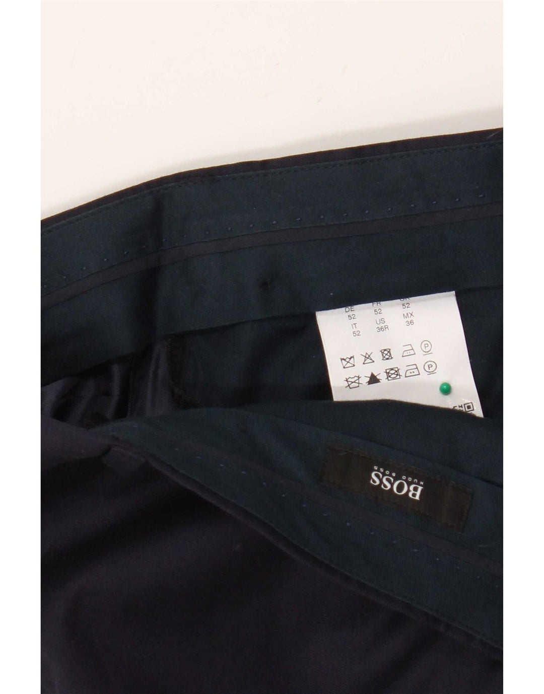 Pantaloni de costum slim pentru bărbați Hugo Boss L36 L30 Lână bleumarin