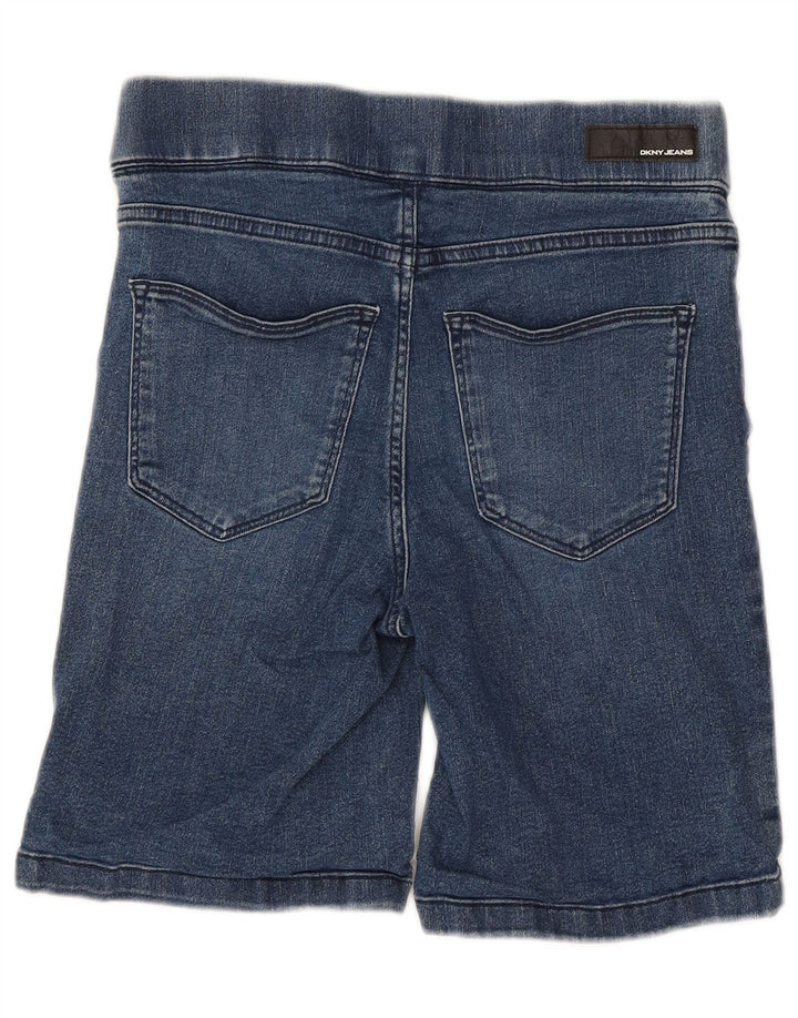 DKNY Pantaloni scurți din denim pentru femei mici W27 bumbac albastru