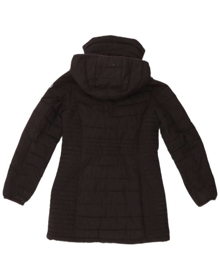 Palton căptușit cu glugă pentru femei Dkny UK 10 Poliester negru mic