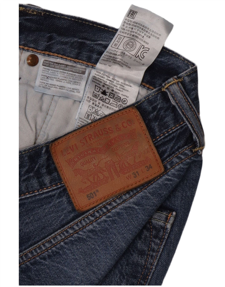 Blugi drepti pentru bărbați Levi's 501 W31 L34 Albastru