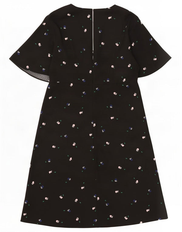 Rochie A-Line pentru femei Marks & Spencer, cu model abstract, UK 10 Mic Negru