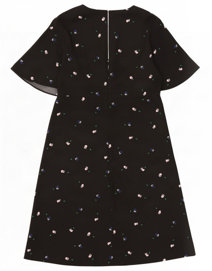 Rochie A-Line pentru femei Marks & Spencer, cu model abstract, UK 10 Mic Negru