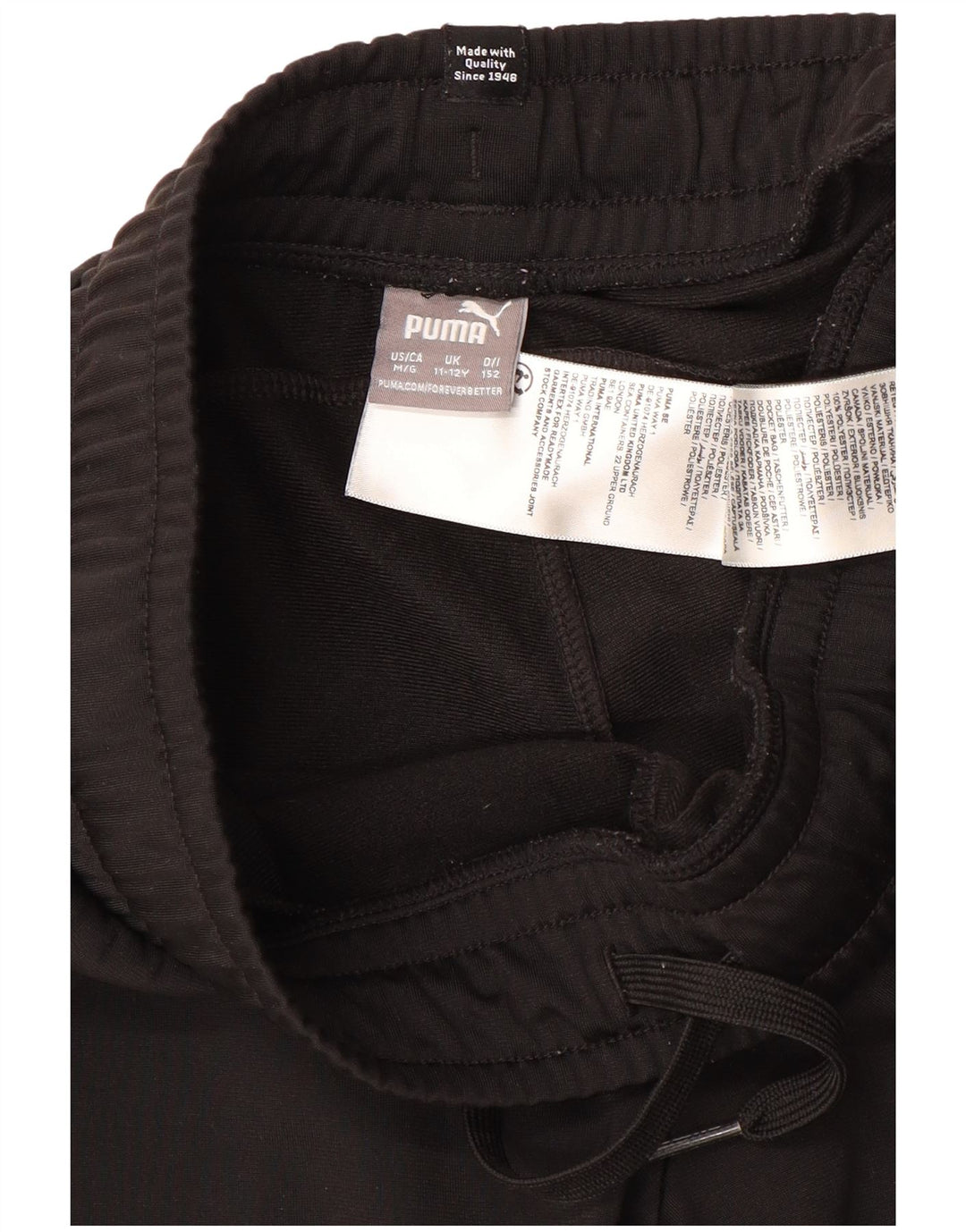 PUMA Băieți Pantaloni de trening Pantaloni de jogging 11-12 ani Poliester negru