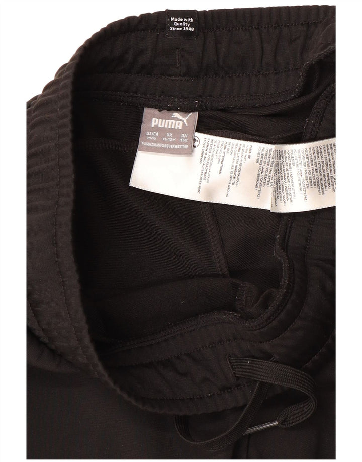 PUMA Băieți Pantaloni de trening Pantaloni de jogging 11-12 ani Poliester negru