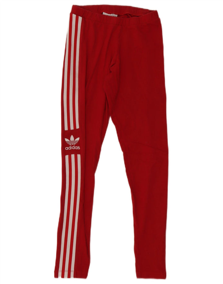 Leggings grafic Adidas pentru femei UK 8 Small Red Bumbac