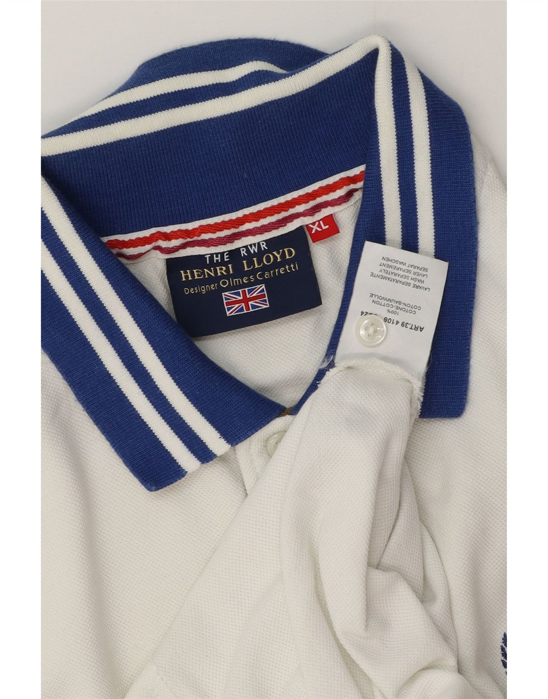 HENRI LLOYD Tricou Polo Rugby XL Bumbac Alb