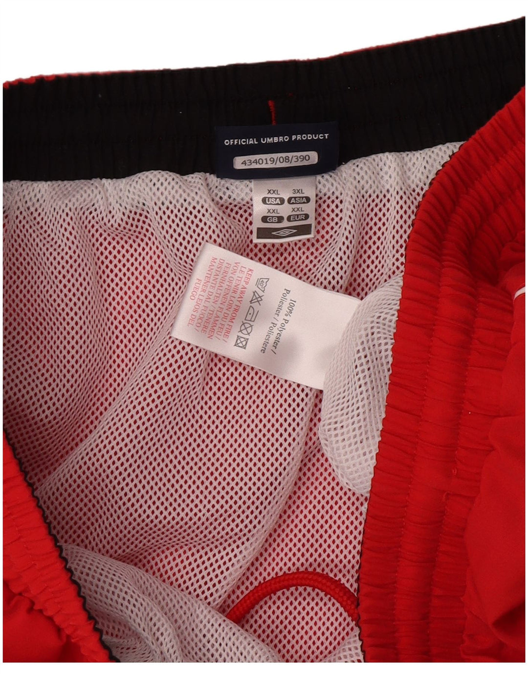 Pantaloni scurți sport grafic Umbro pentru bărbați 2XL poliester roșu