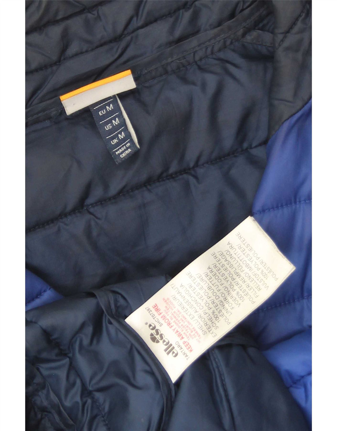 Jachetă căptușită pentru bărbați Ellesse UK 38 Medium Blue Colorblock Poliester