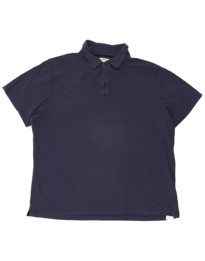 Tricou polo pentru bărbați Orvis 2XL, bumbac bleumarin