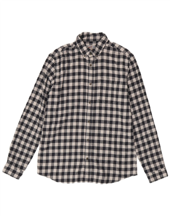 Cămașă de flanel Jack & Jones pentru bărbați, mare, bleumarin, din bumbac