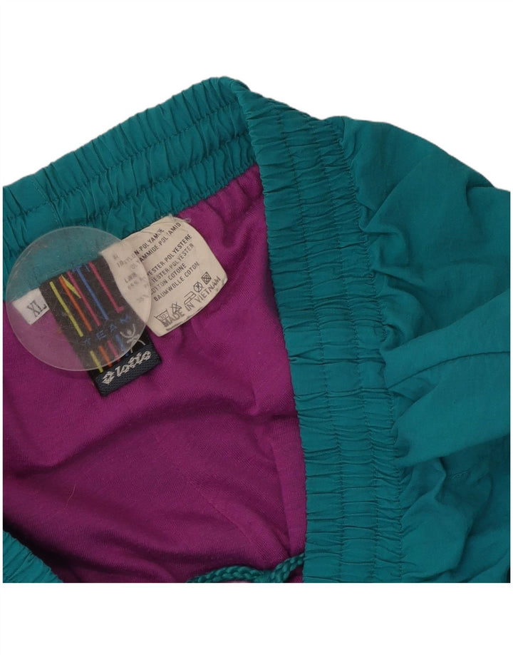 Pantaloni de trening grafic pentru bărbați Lotto Pantaloni de jogging XL Albastru Poliamidă