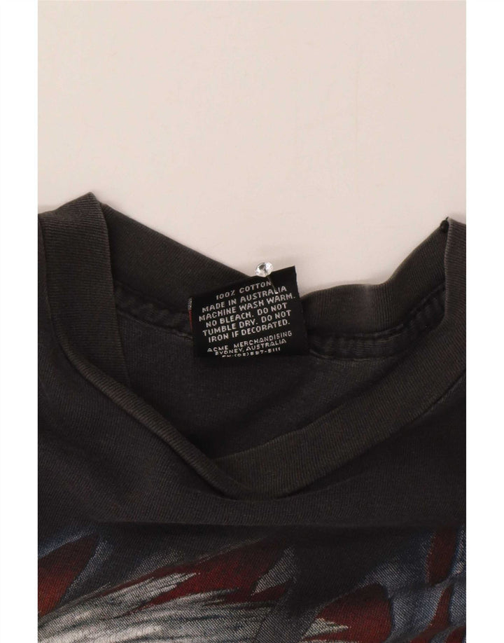 Tricou grafic Harley Davidson pentru bărbați 1990 Top motocicletă din bumbac gri mediu