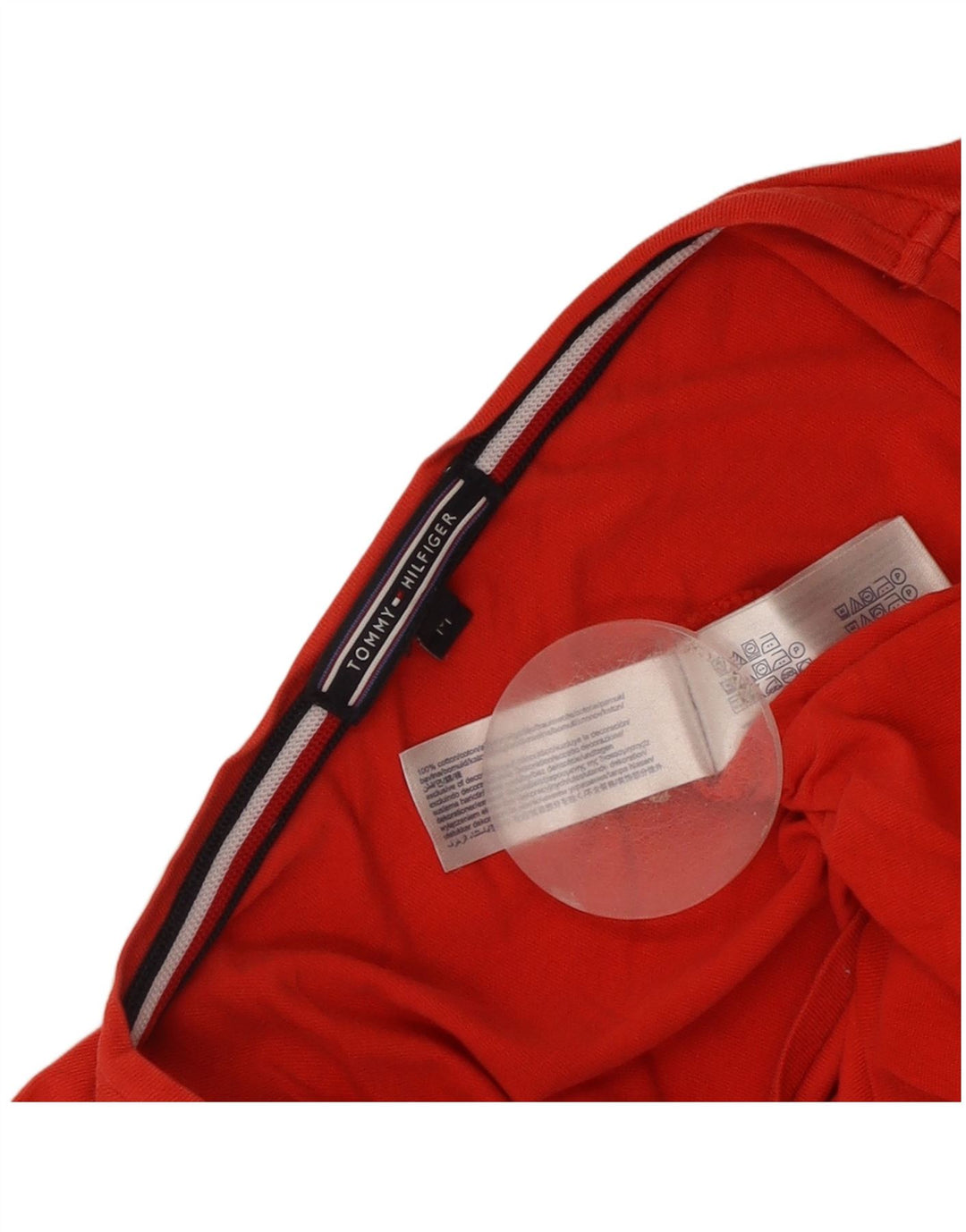 Tricou Tommy Hilfiger pentru femei Top UK 14 Medium Red Bumbac