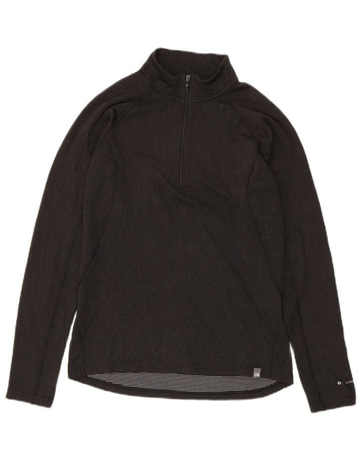 Top de trening The North Face pentru bărbați, cu fermoar și gât, poliester negru