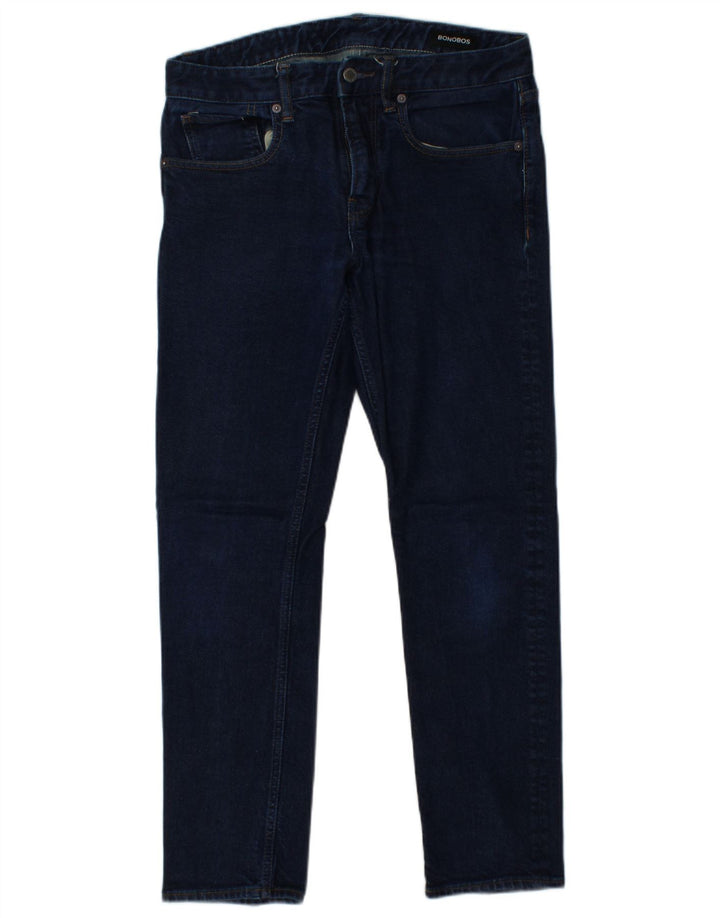 BONOBOS Blugi slim, cu croiala, L30 L27 Albastru
