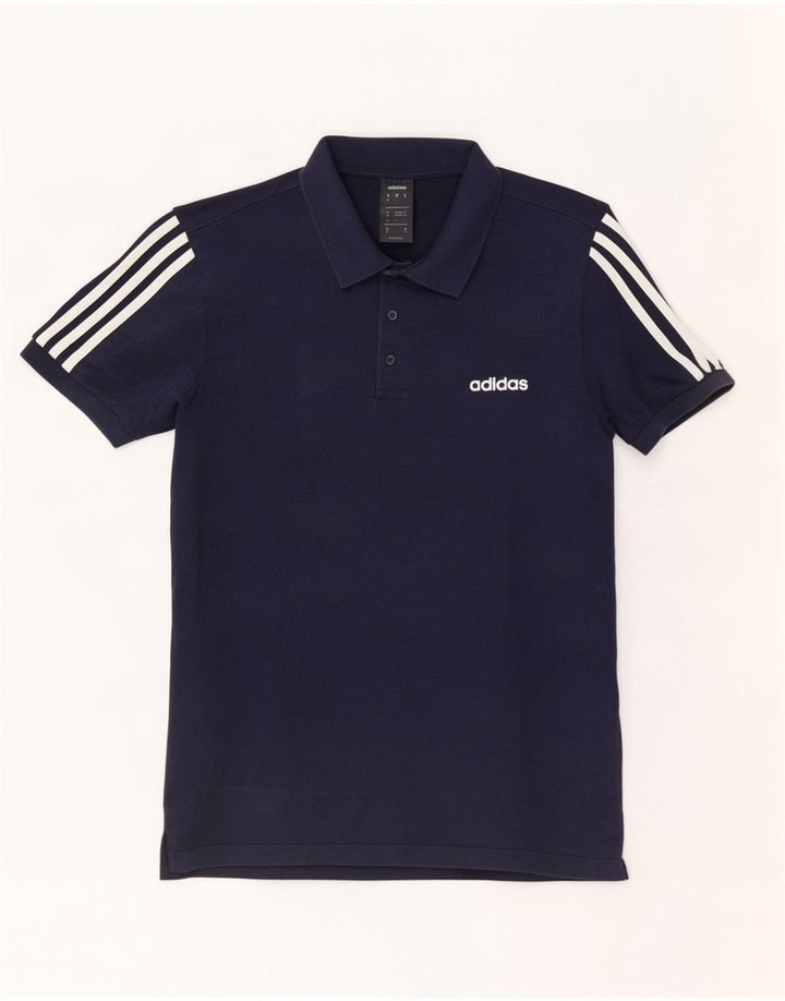 Tricou polo pentru bărbați Adidas, mare, albastru, bumbac