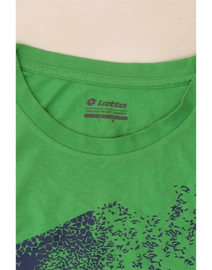 Tricou grafic pentru bărbați Lotto Top verde mediu