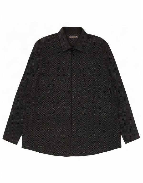 Cămașă pentru bărbați Angelo Litrico Mărimea 45/46 2XL Bumbac cu pete negre