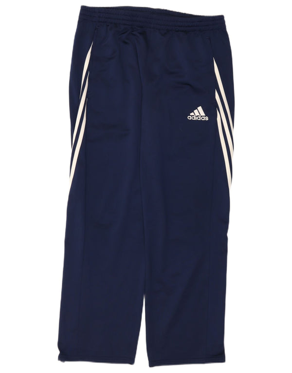 Pantaloni de trening Adidas pentru femei UK 14 Poliester mari bleumarin