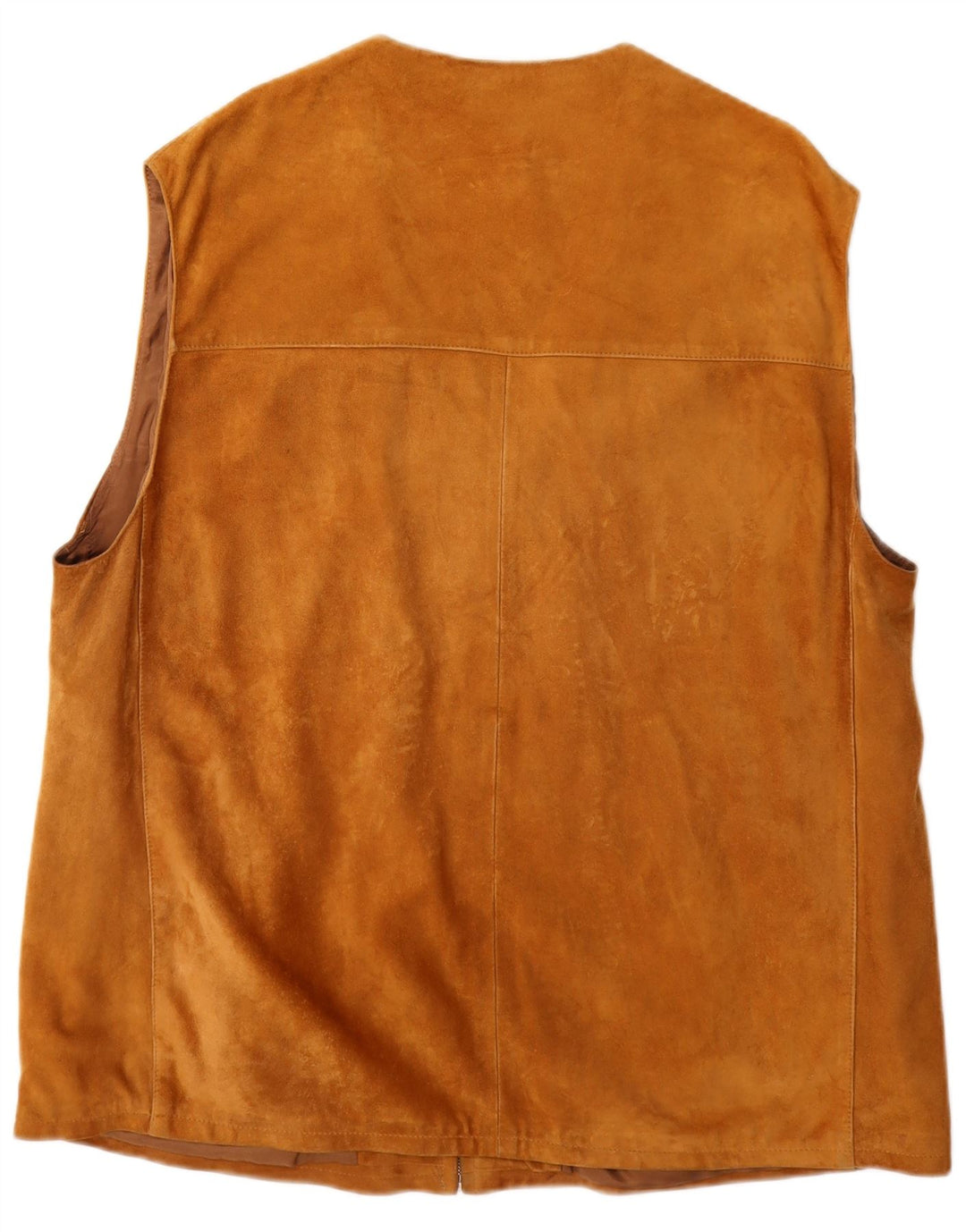 Gilet din piele intoarsa pentru barbati vintage UK 40 Large Brown