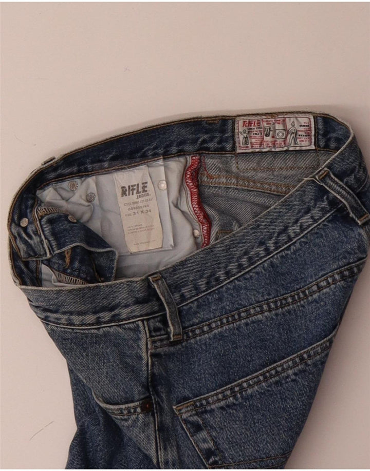 RIFLE Mens Straight Jeans W31 L34 Blue Cotton