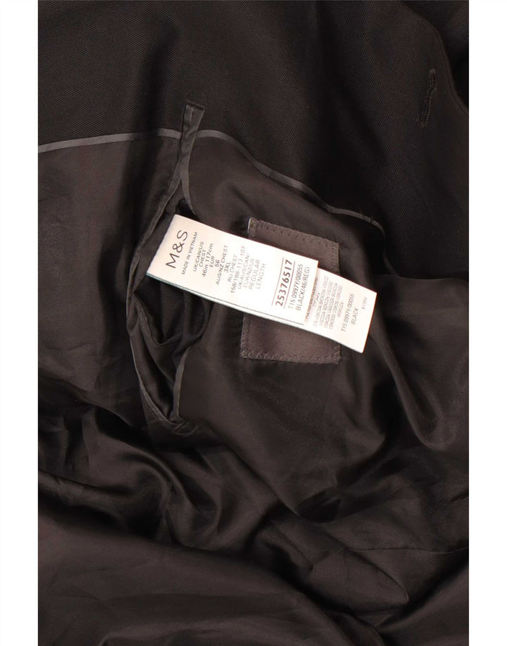 Jachetă pentru bărbați Marks & Spencer cu 2 nasturi, UK 46 XL, poliester negru