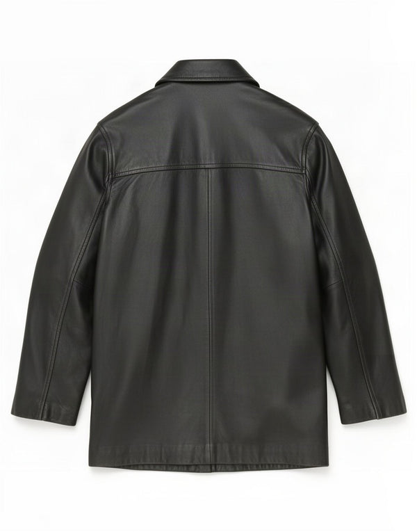 Palton din piele pentru bărbați Jonathan Adams UK 38 Medium Black
