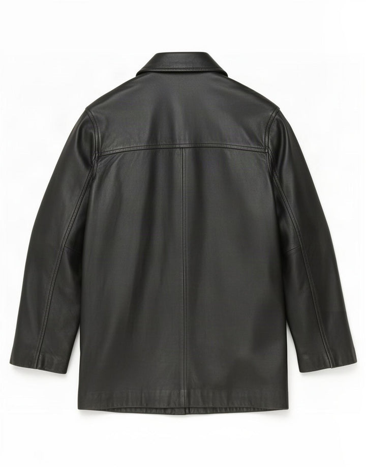 Palton din piele pentru bărbați Jonathan Adams UK 38 Medium Black