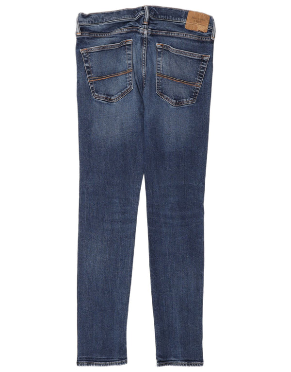 Blugi super skinny pentru bărbați Abercrombie & Fitch W33 L32 Bumbac albastru