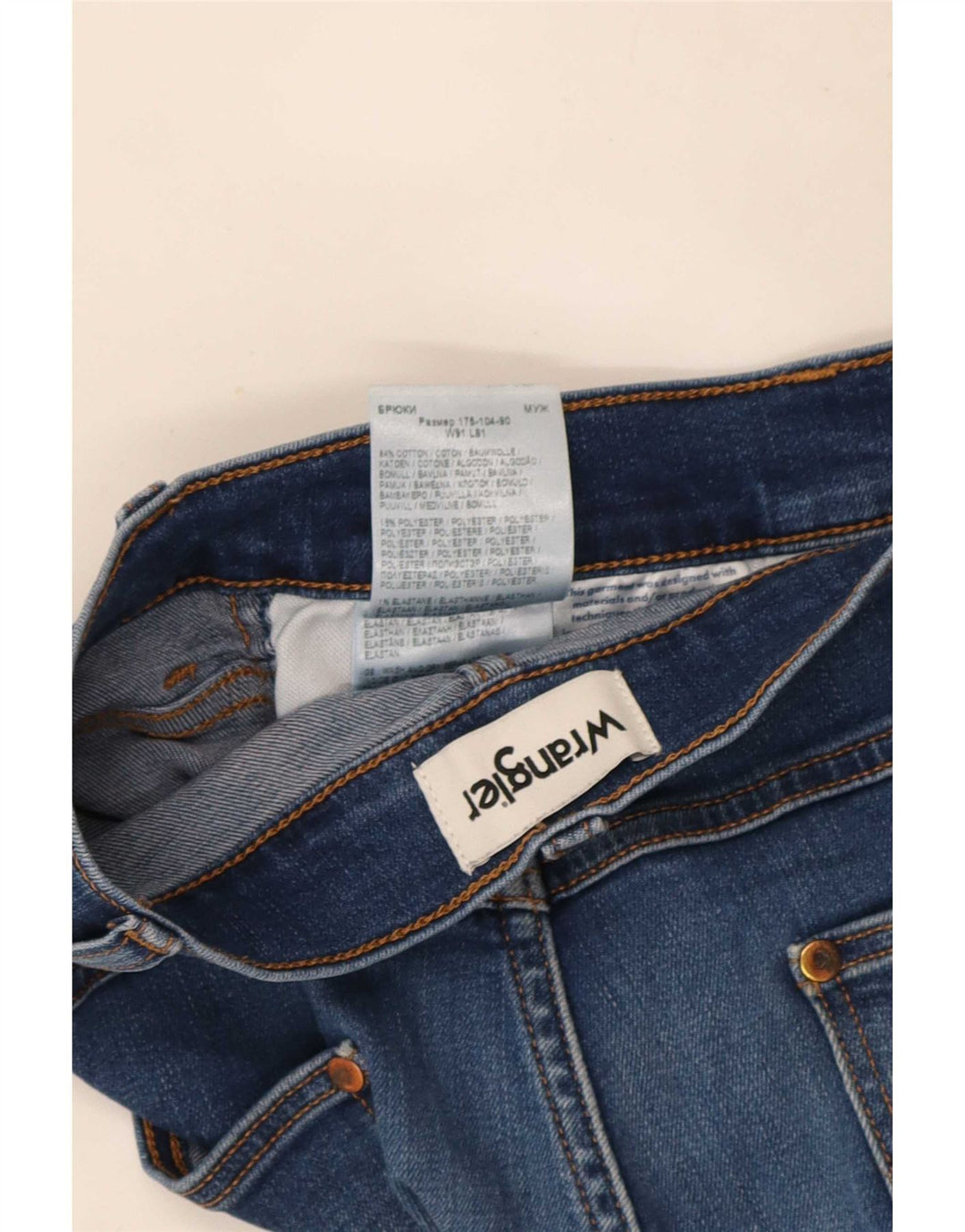 Blugi pentru bărbați Wrangler Larston Slim W36 L32 Bumbac albastru