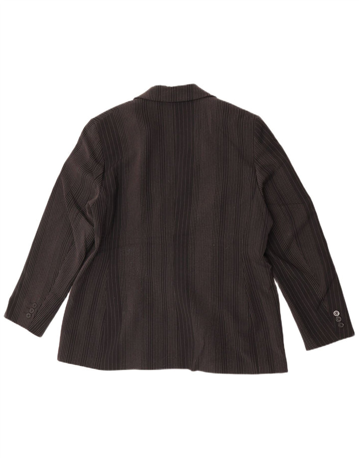 Jachetă pentru femei Marks & Spencer cu 2 nasturi, UK 14, mare, neagră, cu dungi