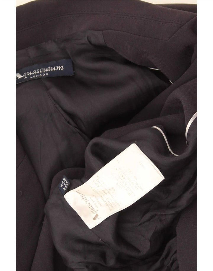 Jachetă Blazer pentru femei Aquascutum cu 2 nasturi UK 8 Acetat, albastru bleumarin mic