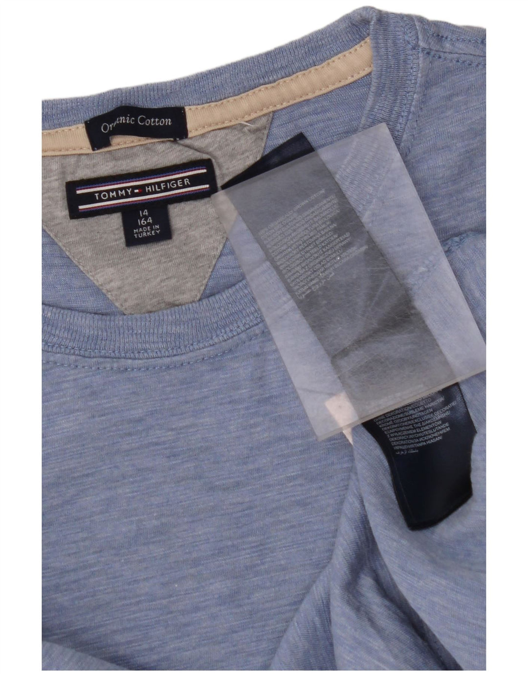 TOMMY HILFIGER Tricou pentru băieți Top 13-14 ani Bumbac cu pete albastre