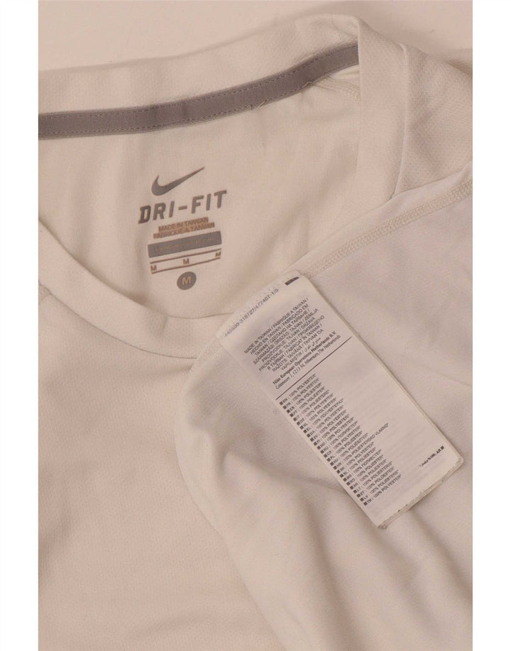 Tricou Nike Dri Fit pentru bărbați Top Medium Alb Poliester