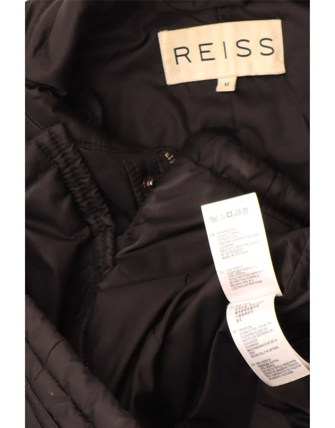 Jachetă matlasată Reiss pentru bărbați UK 38 Medium Black Nylon