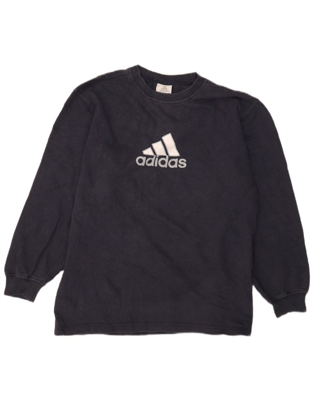 Pulover cu grafic pentru băieți Adidas 15-16 ani, bleumarin