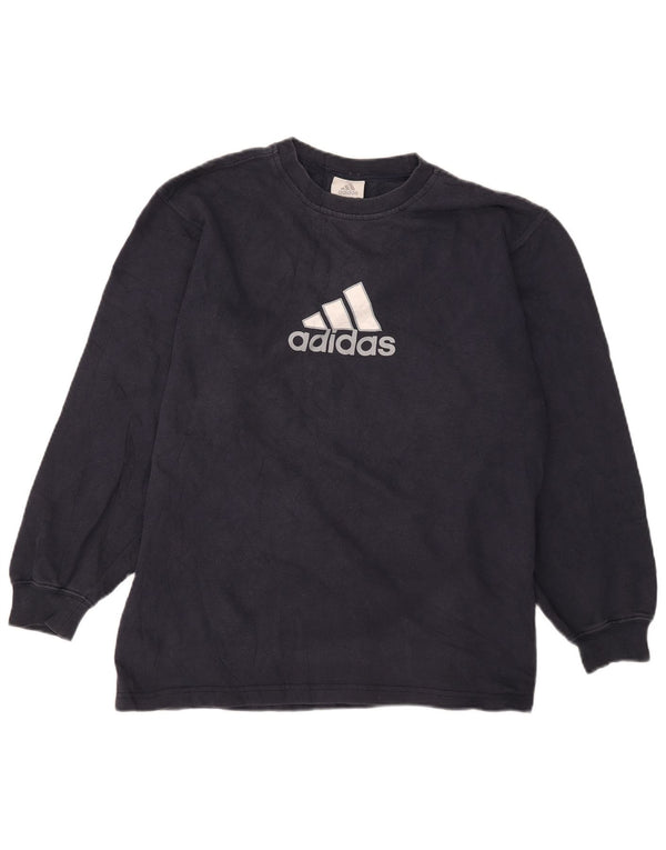 Pulover cu grafic pentru băieți Adidas 15-16 ani, bleumarin