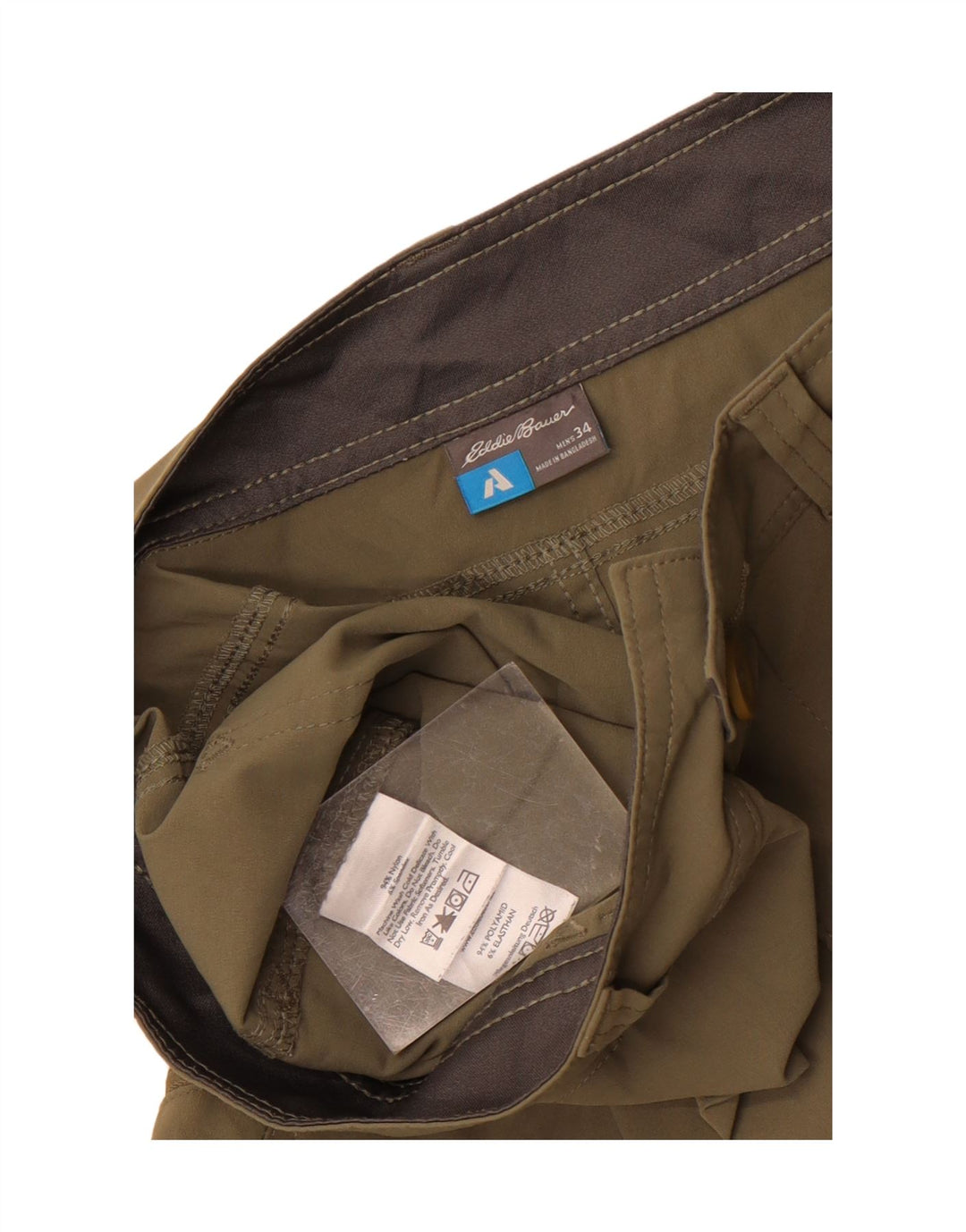 Pantaloni scurți cargo pentru bărbați Eddie Bauer W34 nailon mare kaki