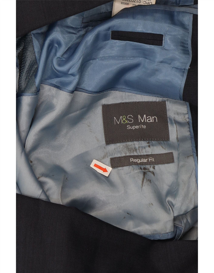 Jachetă pentru bărbați Marks & Spencer cu 2 nasturi, UK 38, bleumarin mediu