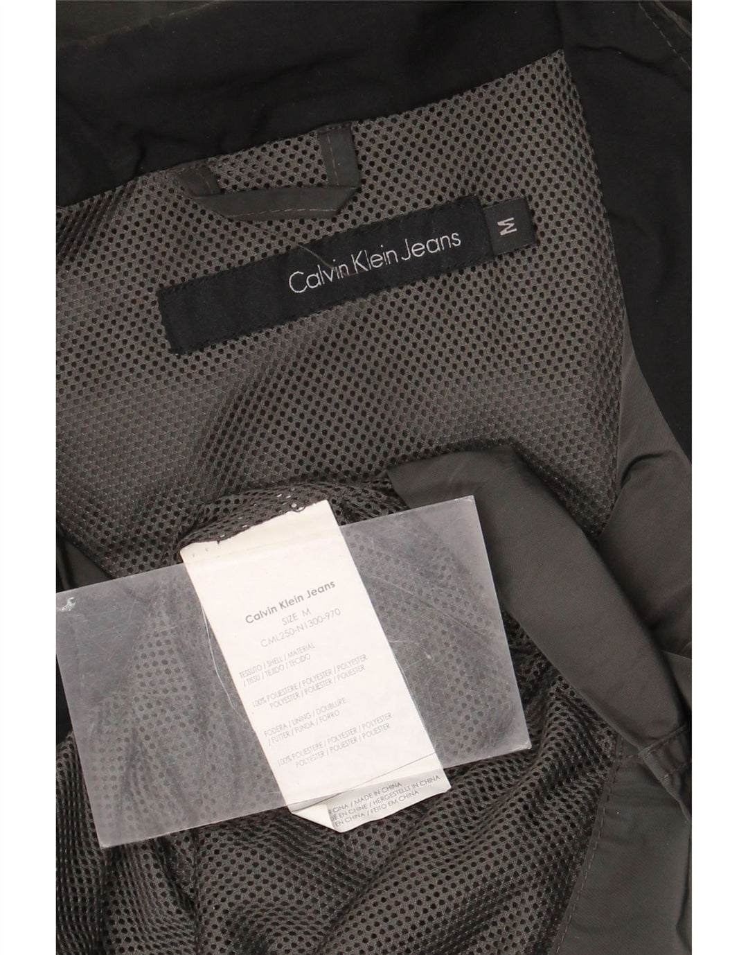 Jachetă grafică pentru bărbați Calvin Klein Jeans UK 38 Medium Gri Poliester