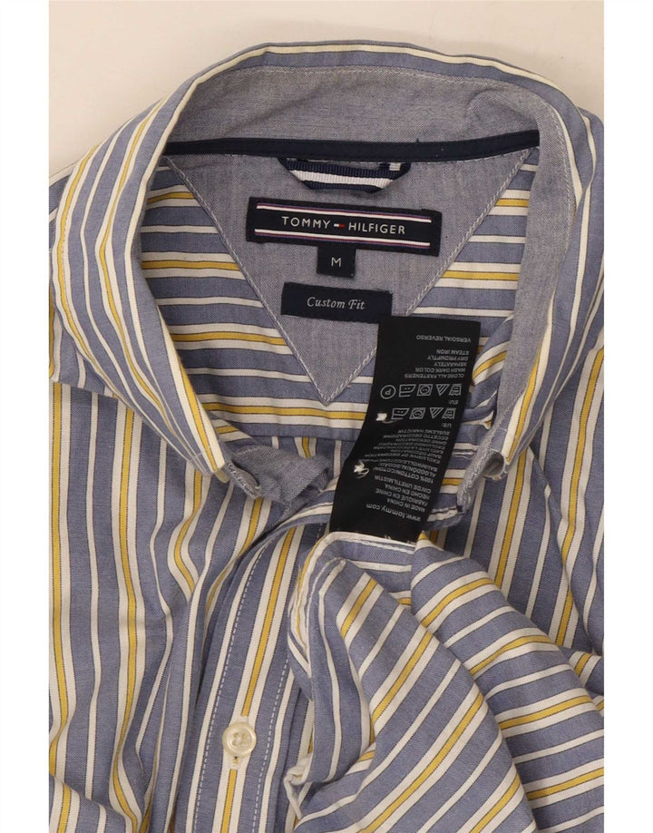 Cămașă personalizată pentru bărbați Tommy Hilfiger, bumbac cu dungi albastre medii