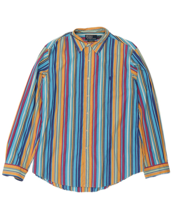 Cămașă Polo Ralph Lauren pentru bărbați Mărimea 16 40/41 Mare, multicoloră, cu dungi